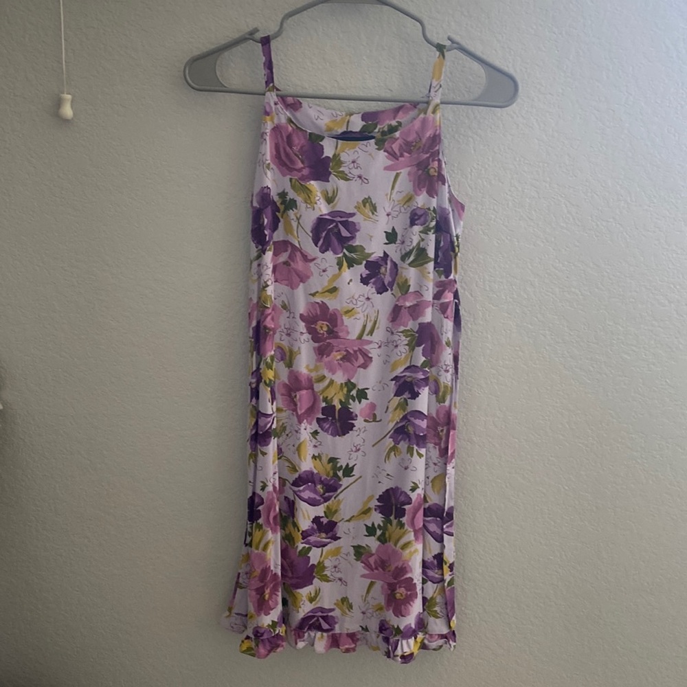 Floral Kids Dress With Tie